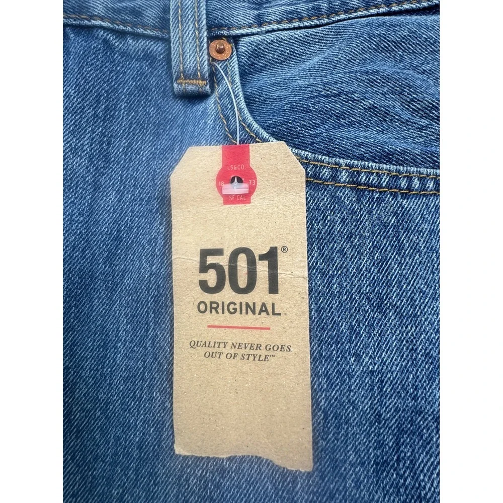 Levis 501 Original Mens Straight Leg Jeans Blue Denim 36x34 00501-0193 NWT
